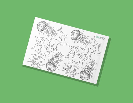 Motifs de broderie  SOS PETIT TROU Animaux Marins - Green Bobine